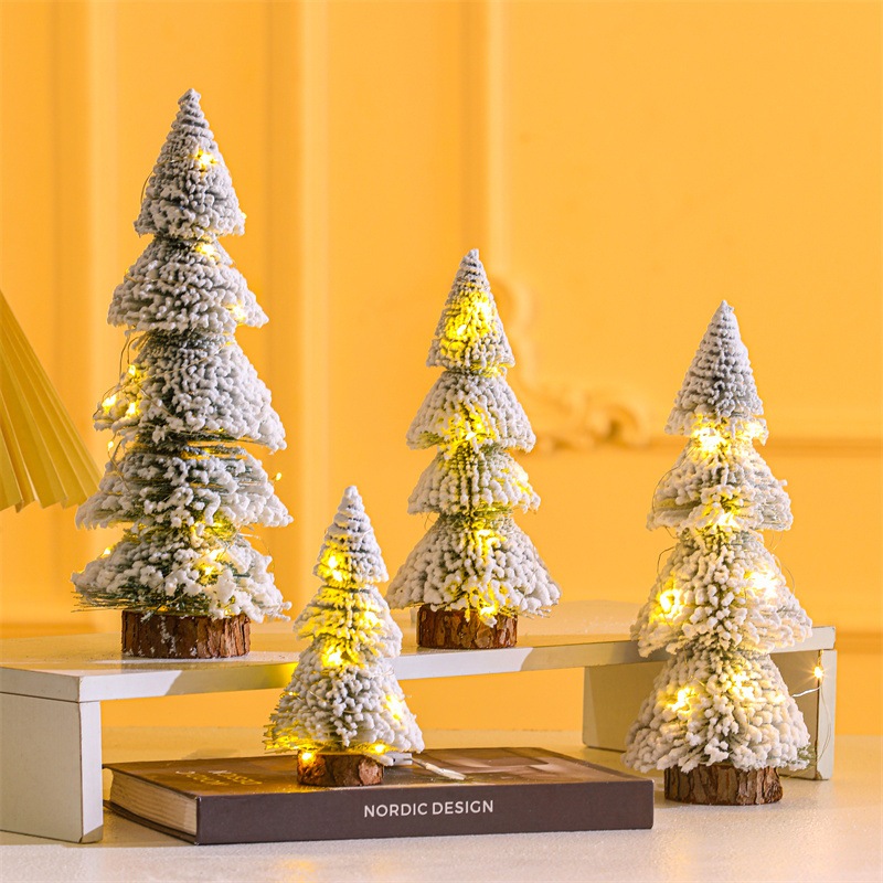 Cây Thông Phủ Tuyết Để Bàn Trang Trí Giáng Sinh Noel