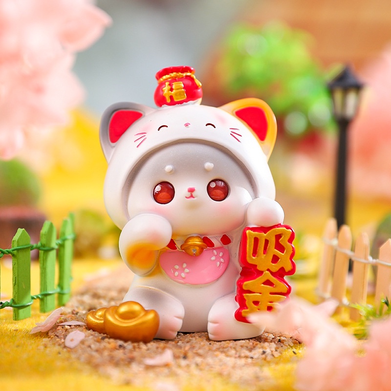 Set mô hình Shiba thần tài hoa anh đào