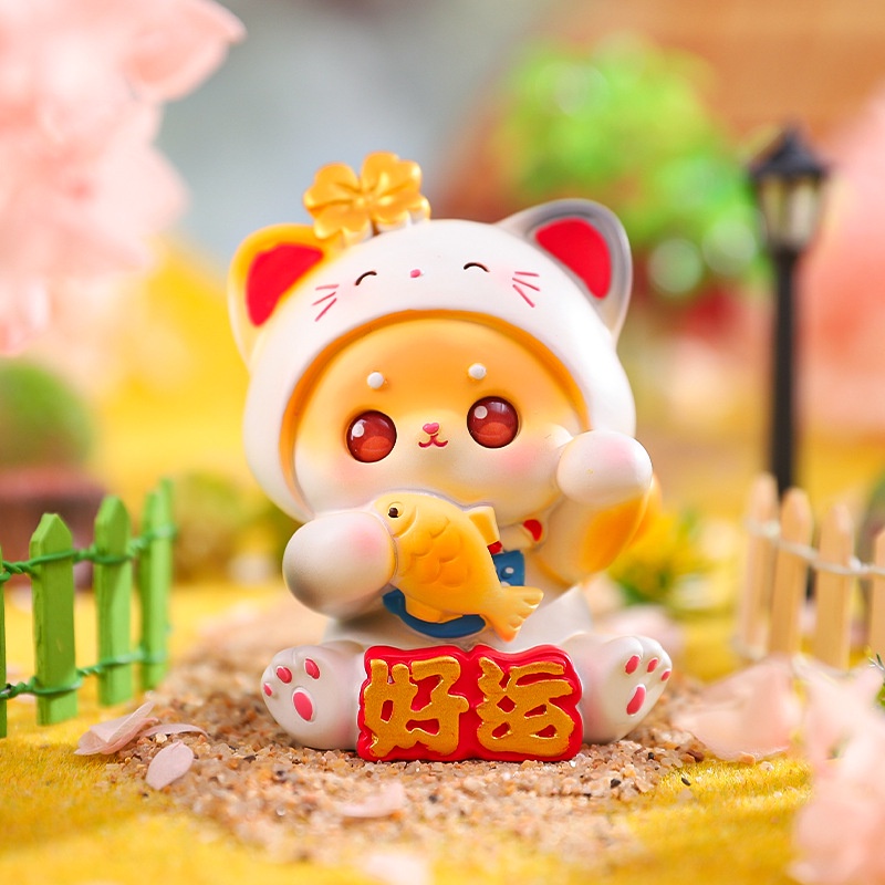 Set mô hình Shiba thần tài hoa anh đào