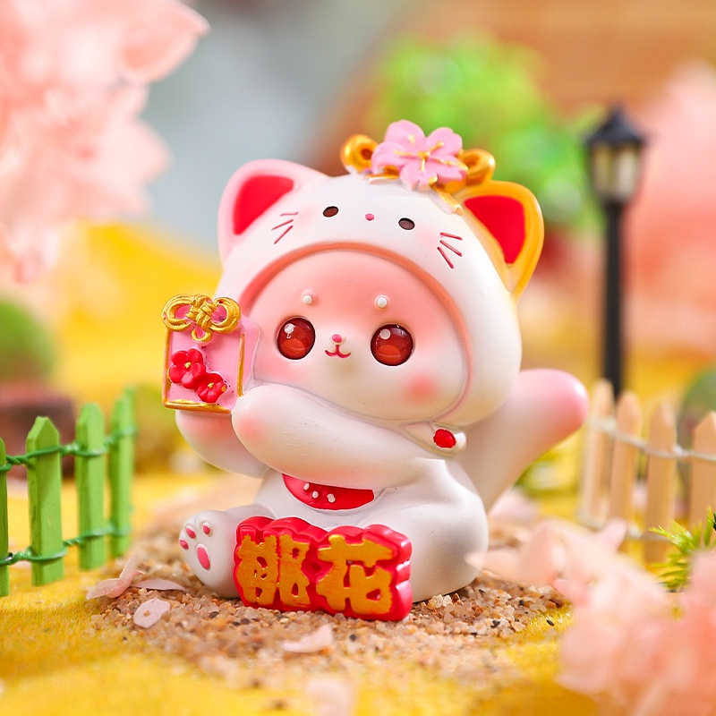 Set mô hình Shiba thần tài hoa anh đào