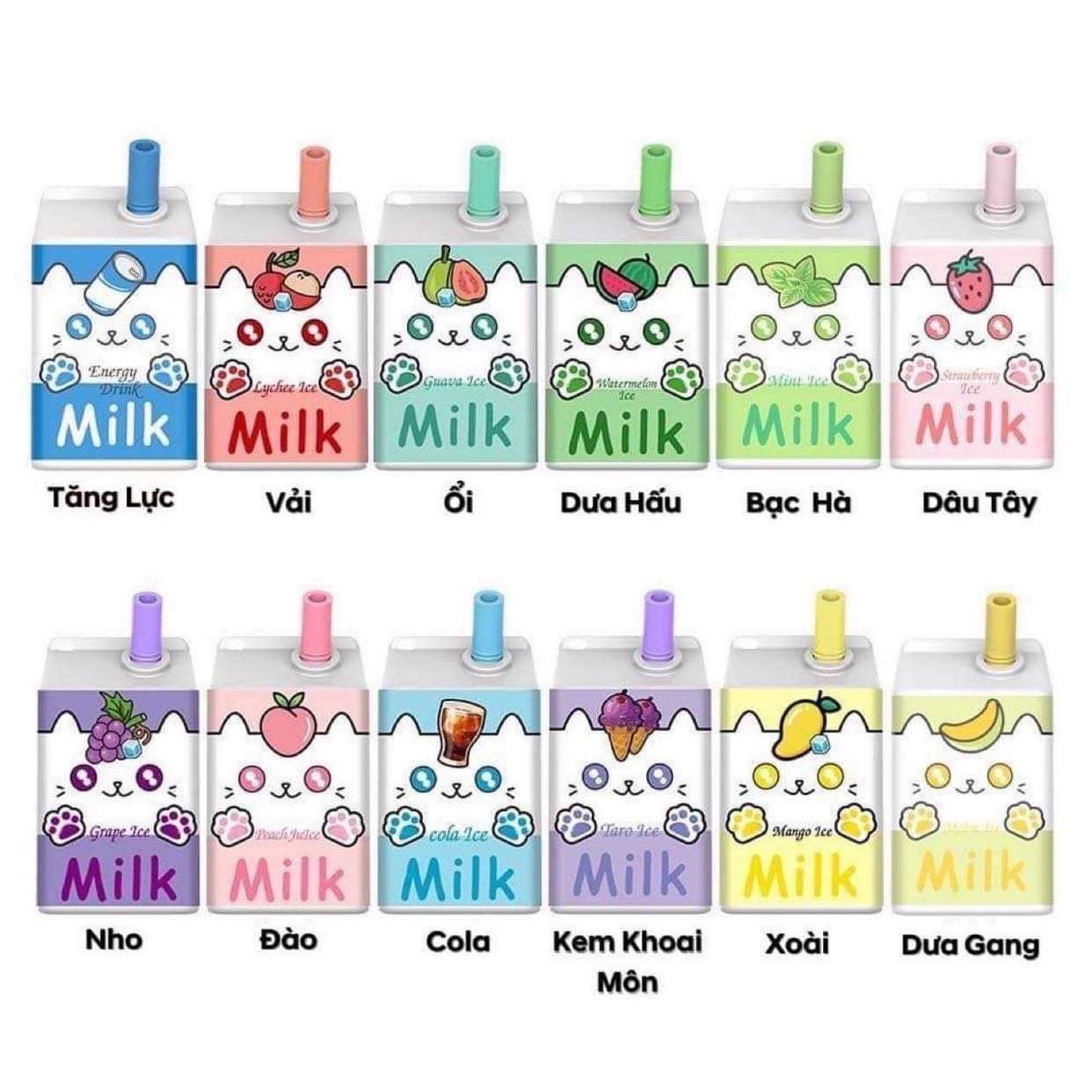 POD 1 LẦN 7000 HƠI LAVIE MILK HÌNH HỘP SỮA CUTE CHÍNH HÃNG - MON VAPE