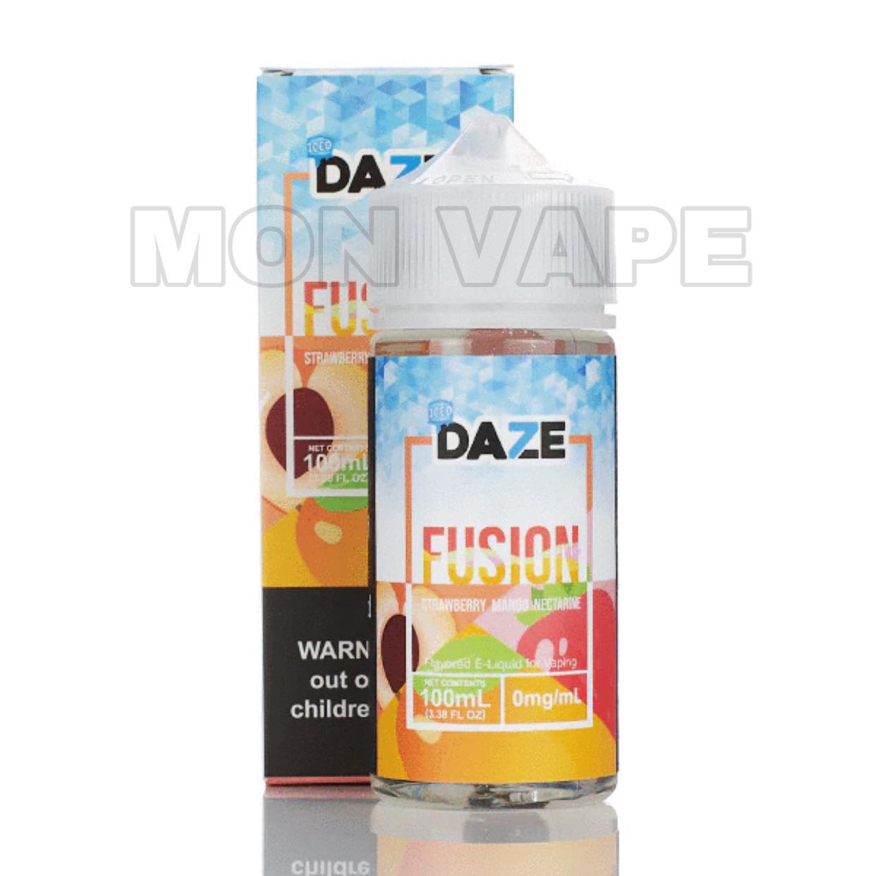 7 DAZE FUSION FREEBASE STRAWBERRY MANGO NECTARINE ICED (DÂU XOÀI ĐÀO LẠNH) CHÍNH HÃNG - 100ML - MON VAPE