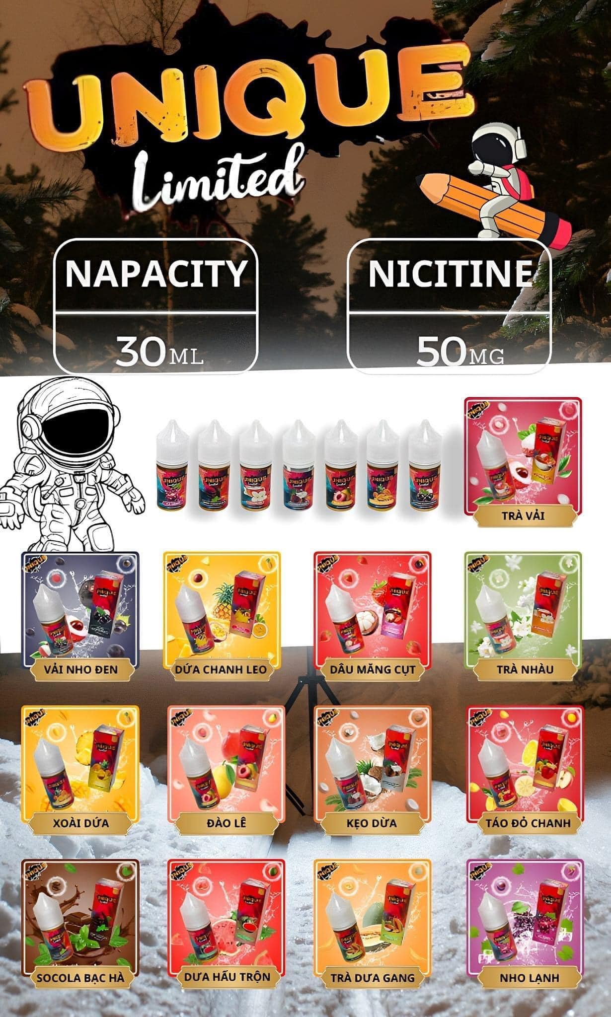 UNIQE LIMITED 50NI - CHÍNH HÃNG MON VAPE