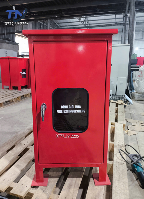 Tủ cứu hỏa ngoài trời có mái che Inox 304 sơn tĩnh điện