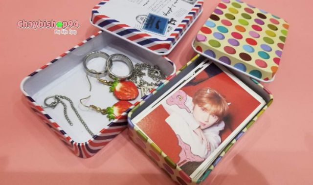 Hộp thiếc đựng card, đựng phụ kiện size size 6.8x9.4x2.3cm