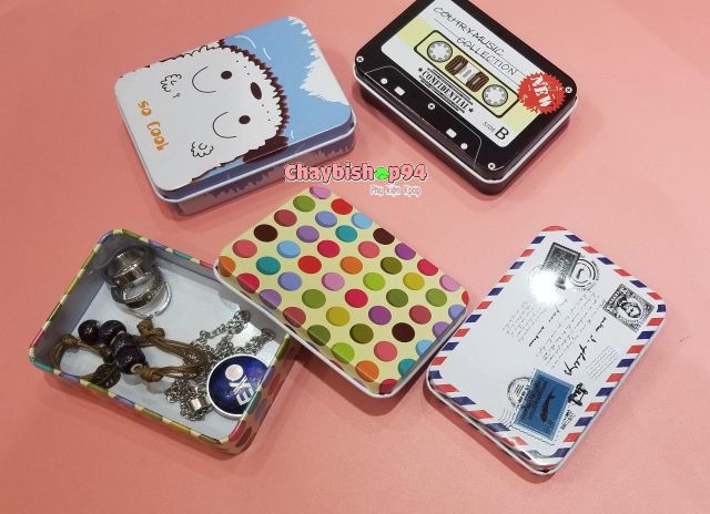 Hộp thiếc đựng card, đựng phụ kiện size size 6.8x9.4x2.3cm
