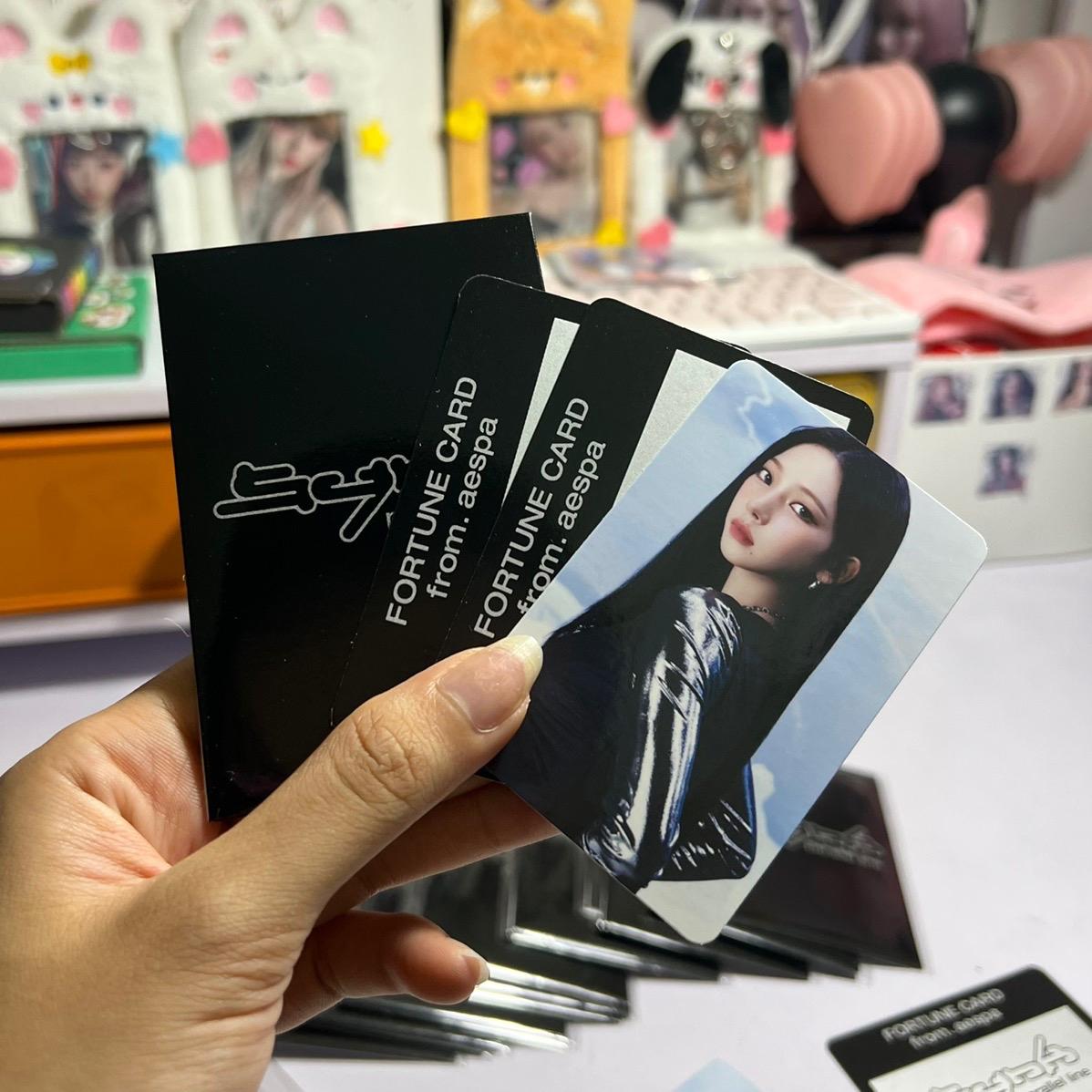 Aespa Fortune Scratch Card Official - Thẻ ảnh nhắn gửi lời may mắn Aespa Chính Hãng