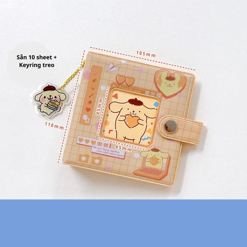 Binder mini đựng card 3 inch sẵn 10 sheet đựng được 20 card có keyring treo
