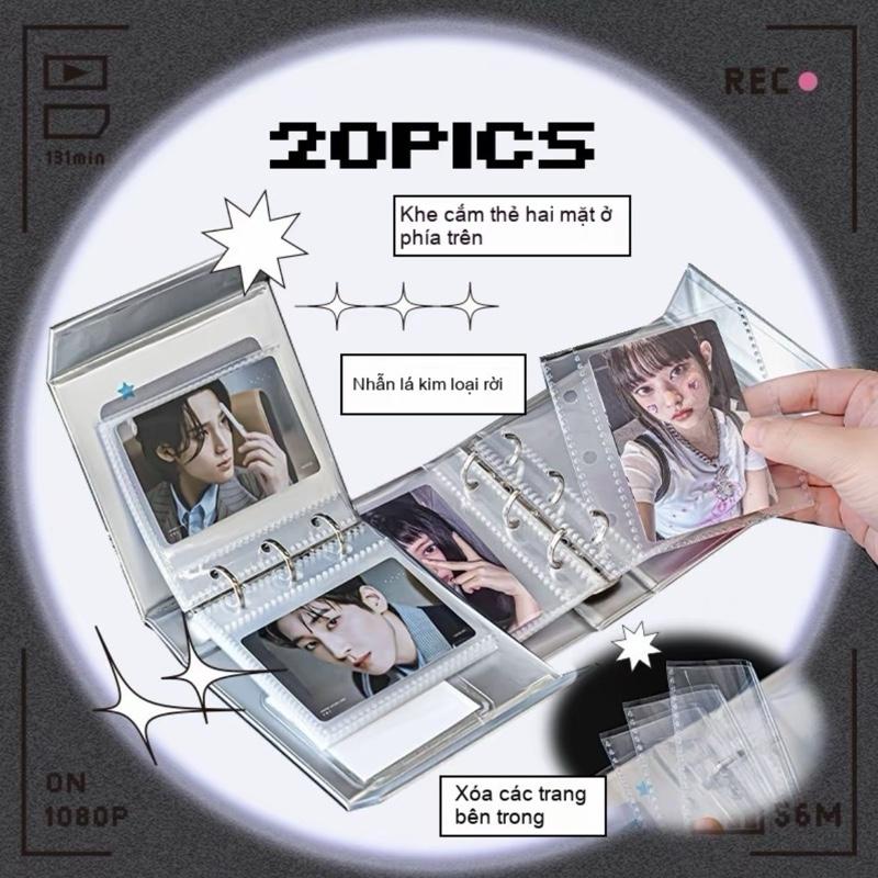 Binder RosyPosy 1 ô, album ảnh mô phỏng chiếc máy ảnh xinh yêu có sẵn 20 sheet