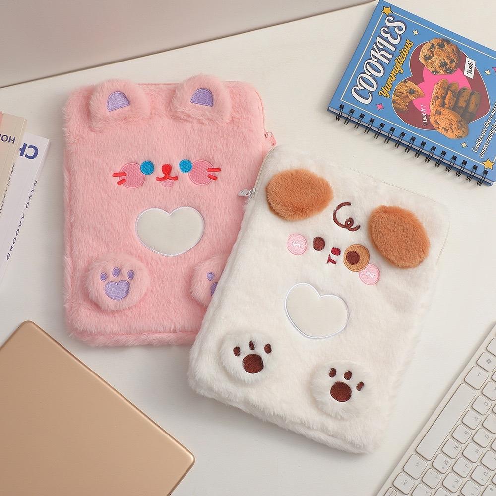 Túi lông đựng ipad, máy tính bảng, sách vở dễ thương