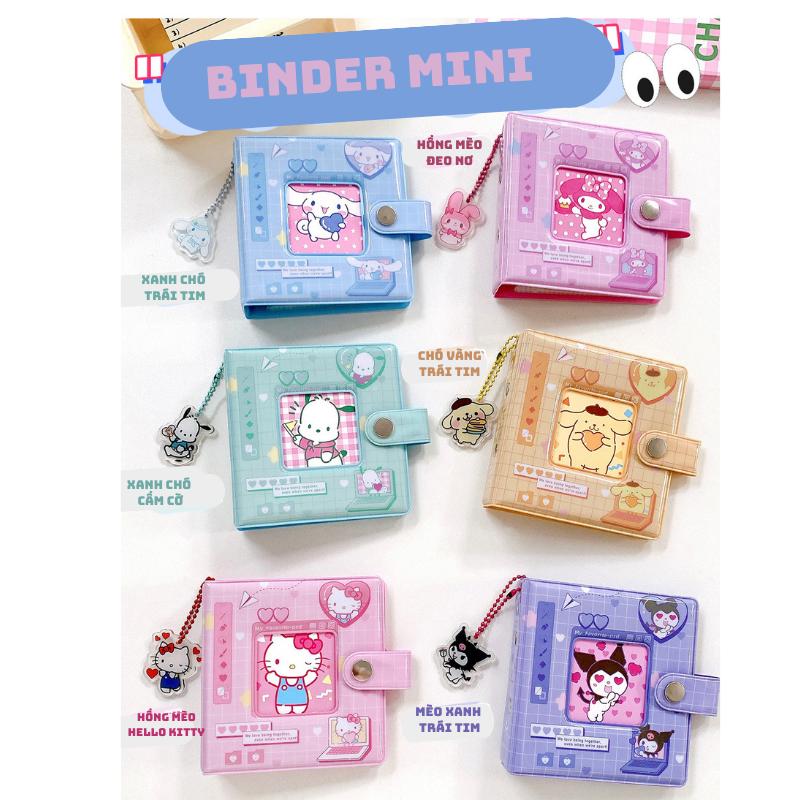 Binder mini đựng card 3 inch sẵn 10 sheet đựng được 20 card có keyring treo