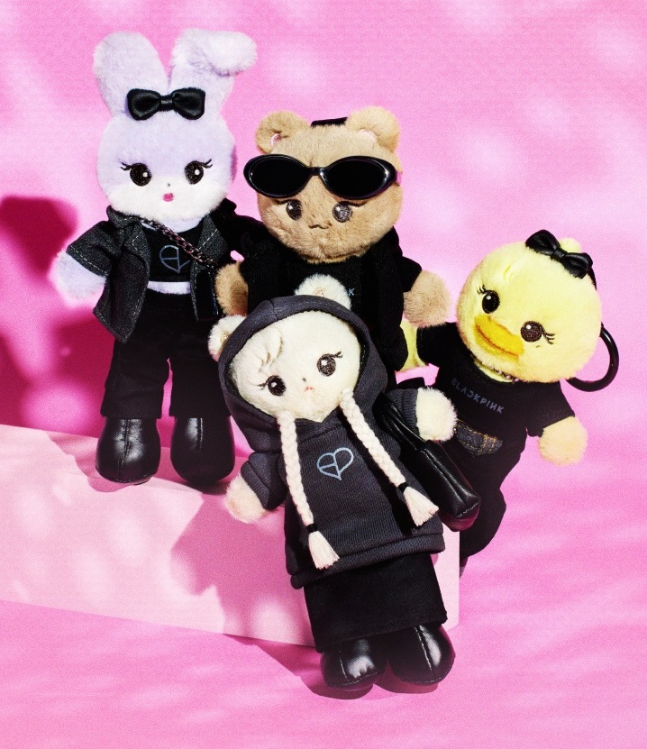 BLACKPINK CHARACTER PLUSH KEYRING_LONG