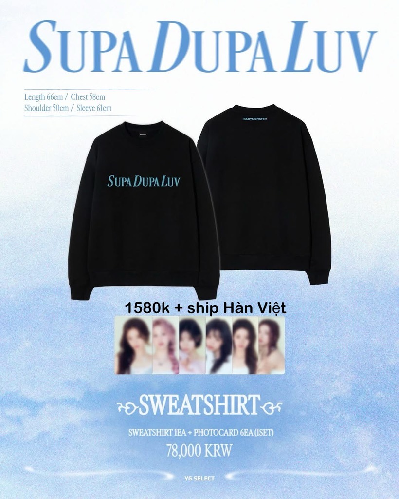 PRE-ORDER BABYMONSTER [WE GO UP] 'SUPA DUPA LUV' OFFICIAL MD