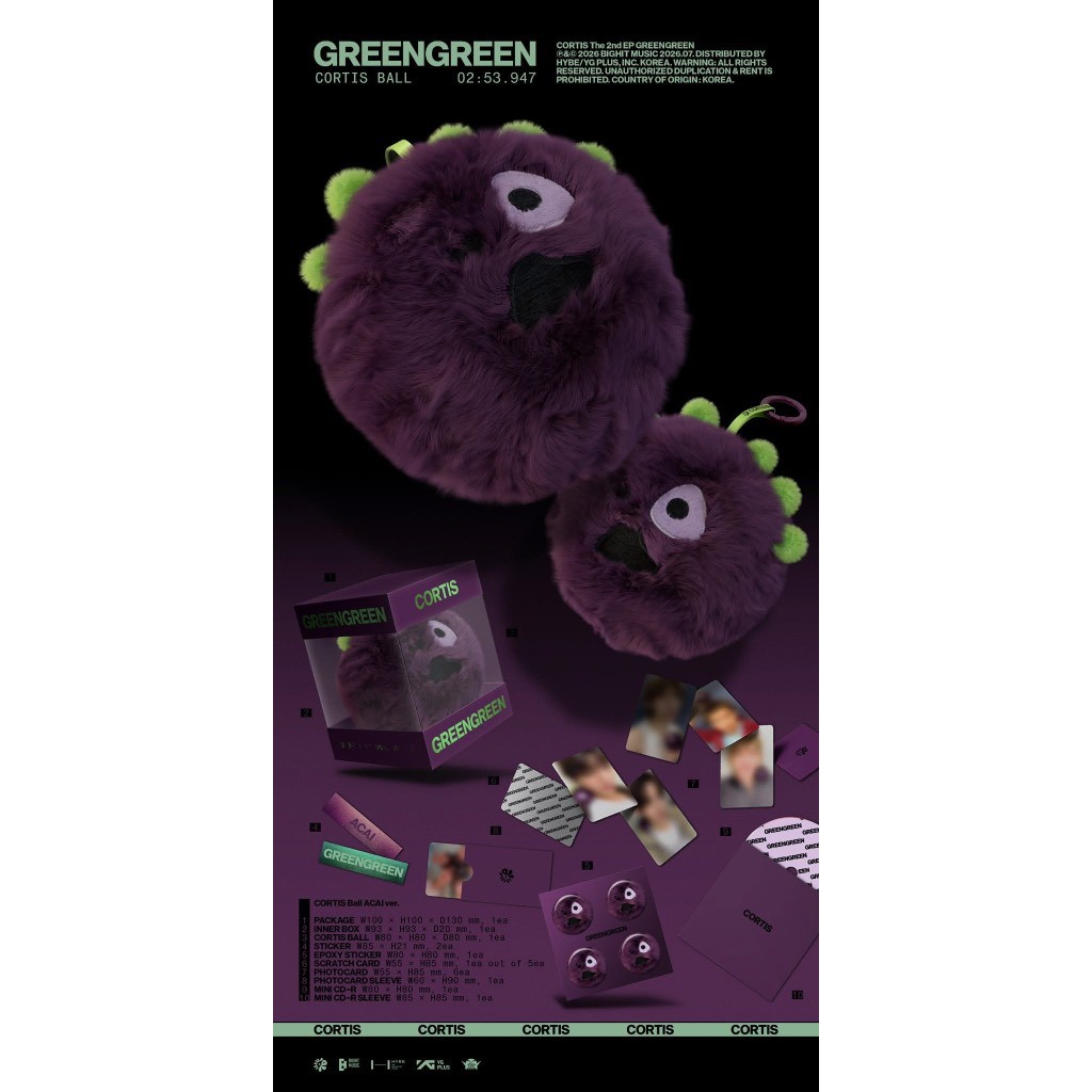 [Có sẵn] CORTIS 2nd EP 'GREENGREEN' -  CORTIS Ball Ver.