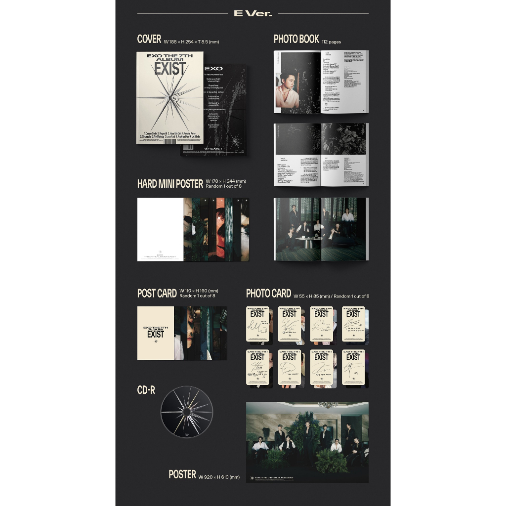 [Có POB] Album EXO EXIST - Bộ ảnh EXO EXIST