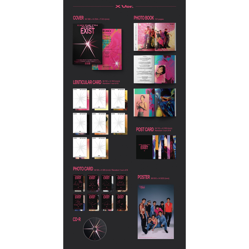 [Có POB] Album EXO EXIST - Bộ ảnh EXO EXIST