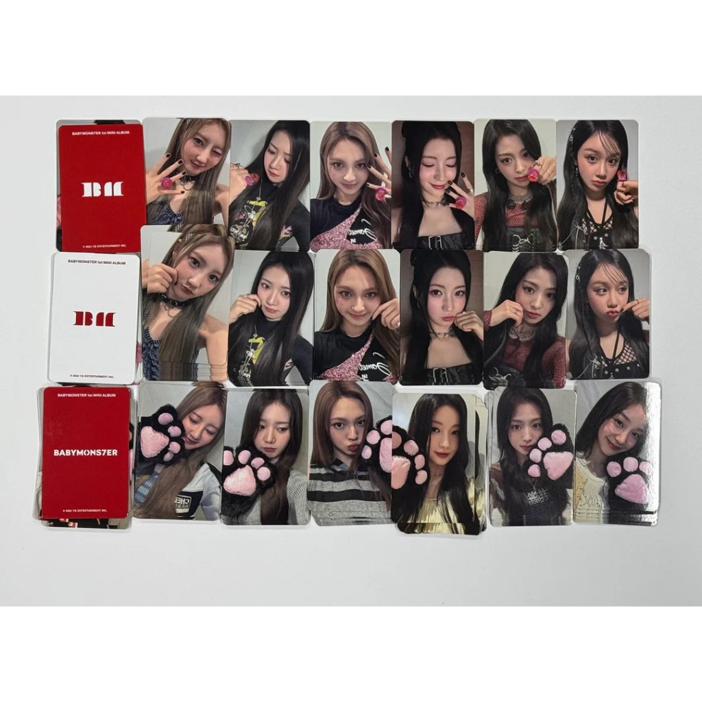 Photocard BABYMONSTER Rose Day Lucky Draw Event - Thẻ ảnh bo góc Babymonster