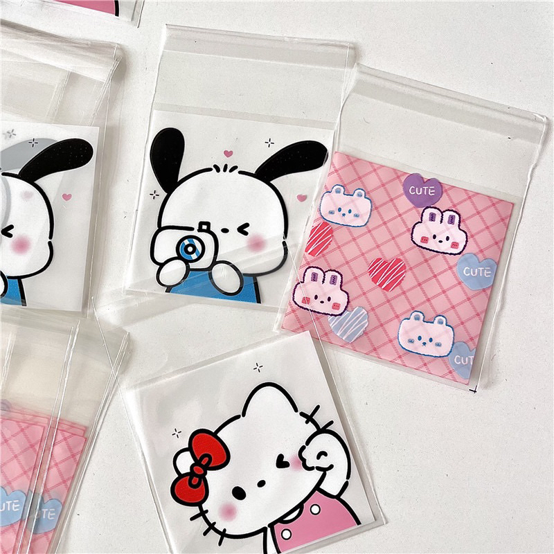 Set 100 túi bóng kính 7x7cm dễ thương