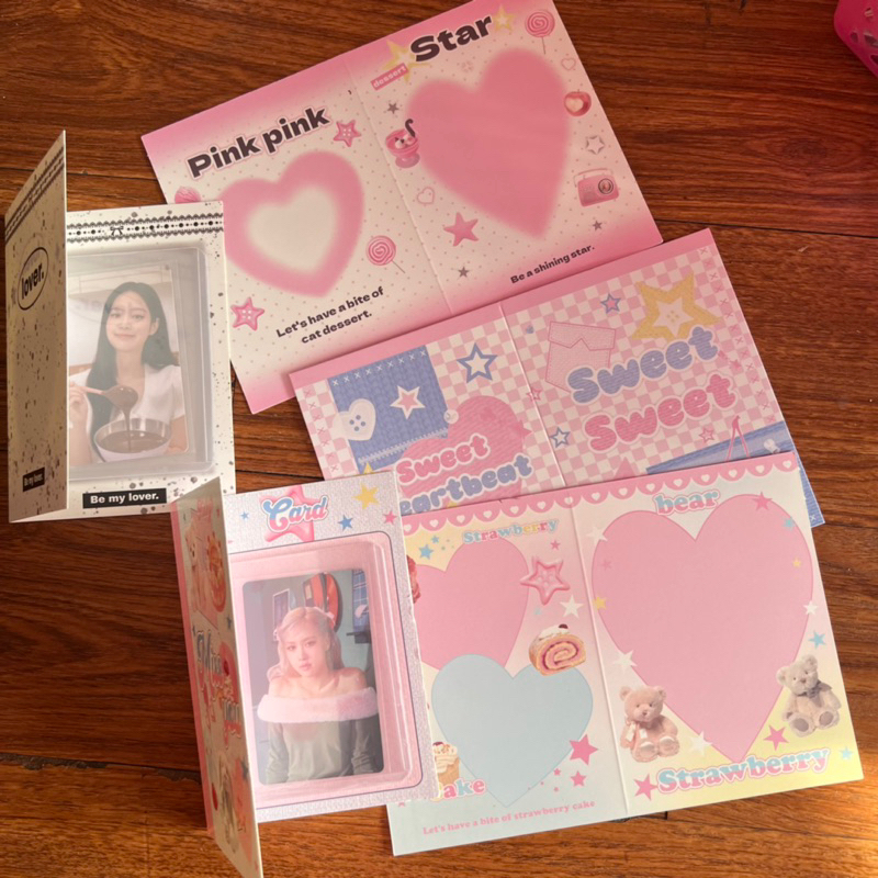 Set 6 bìa gấp gói card nhiều màu sắc dễ thương