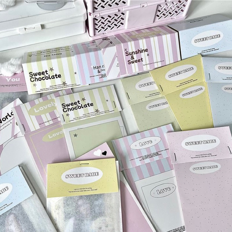 Set 9 bìa gói card kèm tag đầu và túi nilon