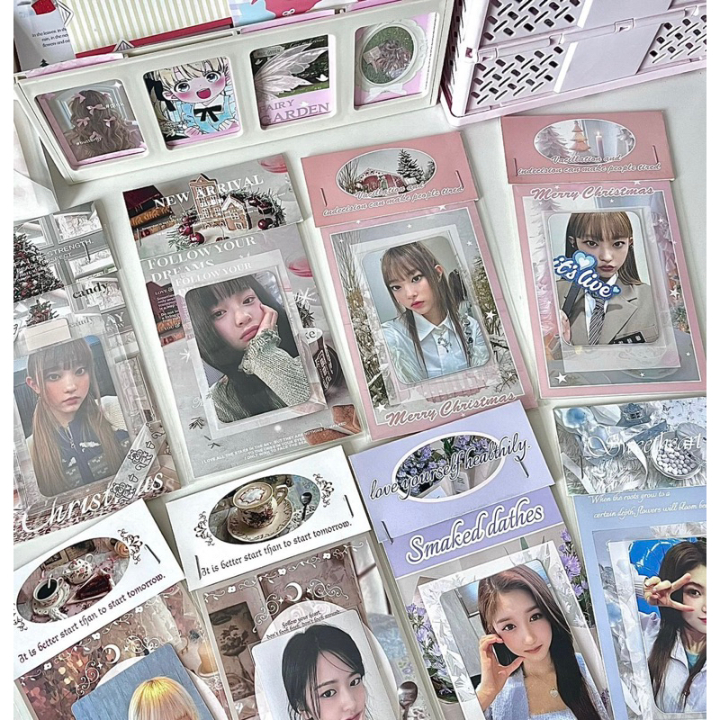 Set 8 bìa gói card kèm đầu tag và túi nilon