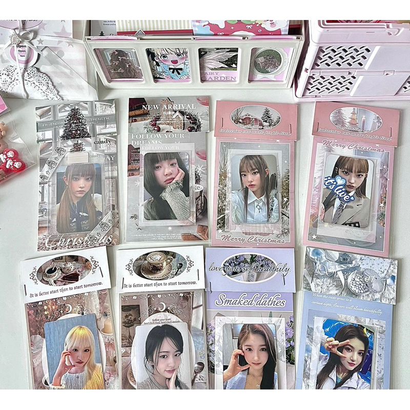 Set 8 bìa gói card kèm đầu tag và túi nilon