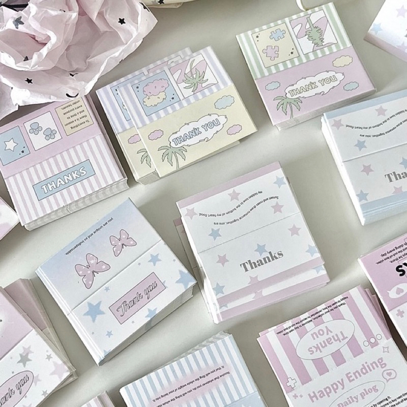 Set 24 tag đầu thank you gói card, gói quà