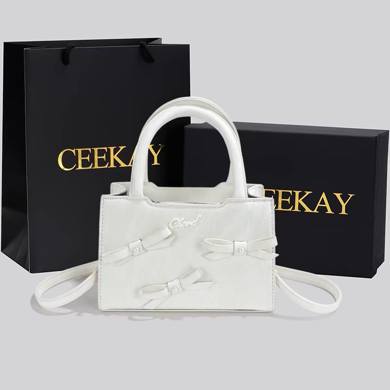 Túi xách CEEKAY da lộn đính nơ