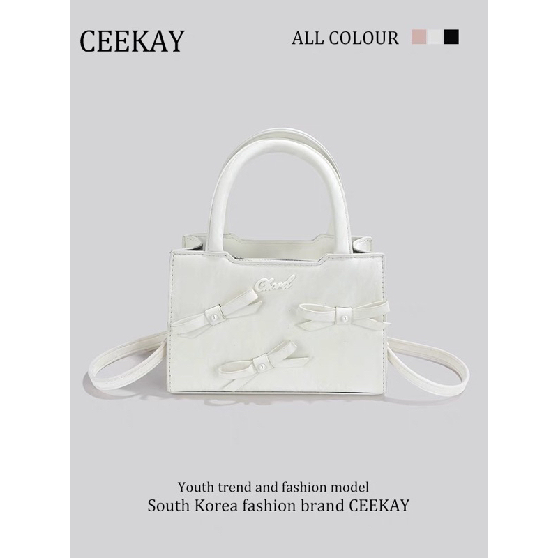 Túi xách CEEKAY da lộn đính nơ