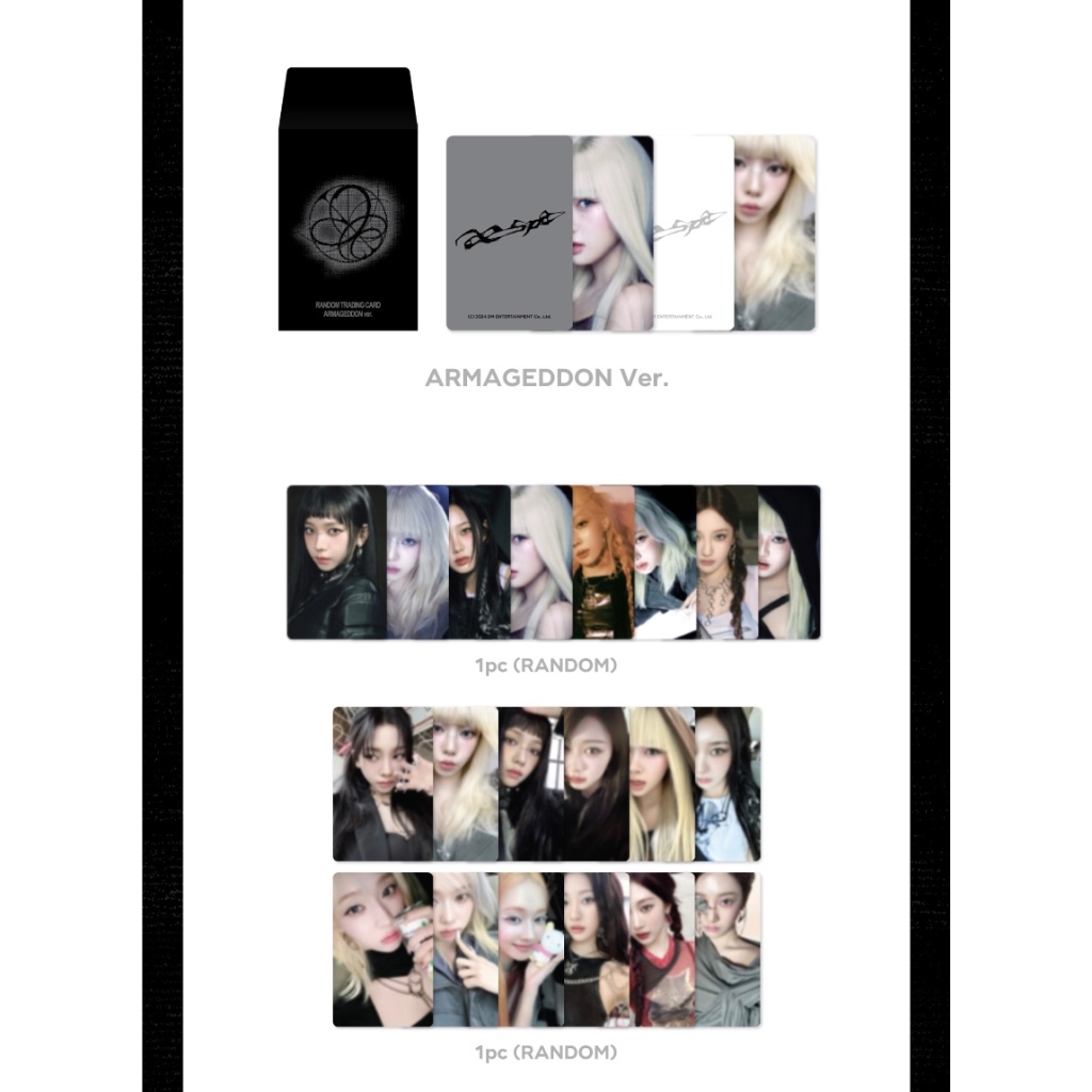 Aespa The 1st Album [Armageddon] POP-UP OFFICIAL MD - Trading Card, Postcard