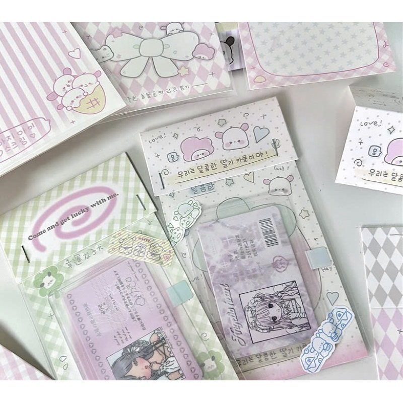 Set 6 bìa gói card, goi quà kèm đầu tag và túi nilói