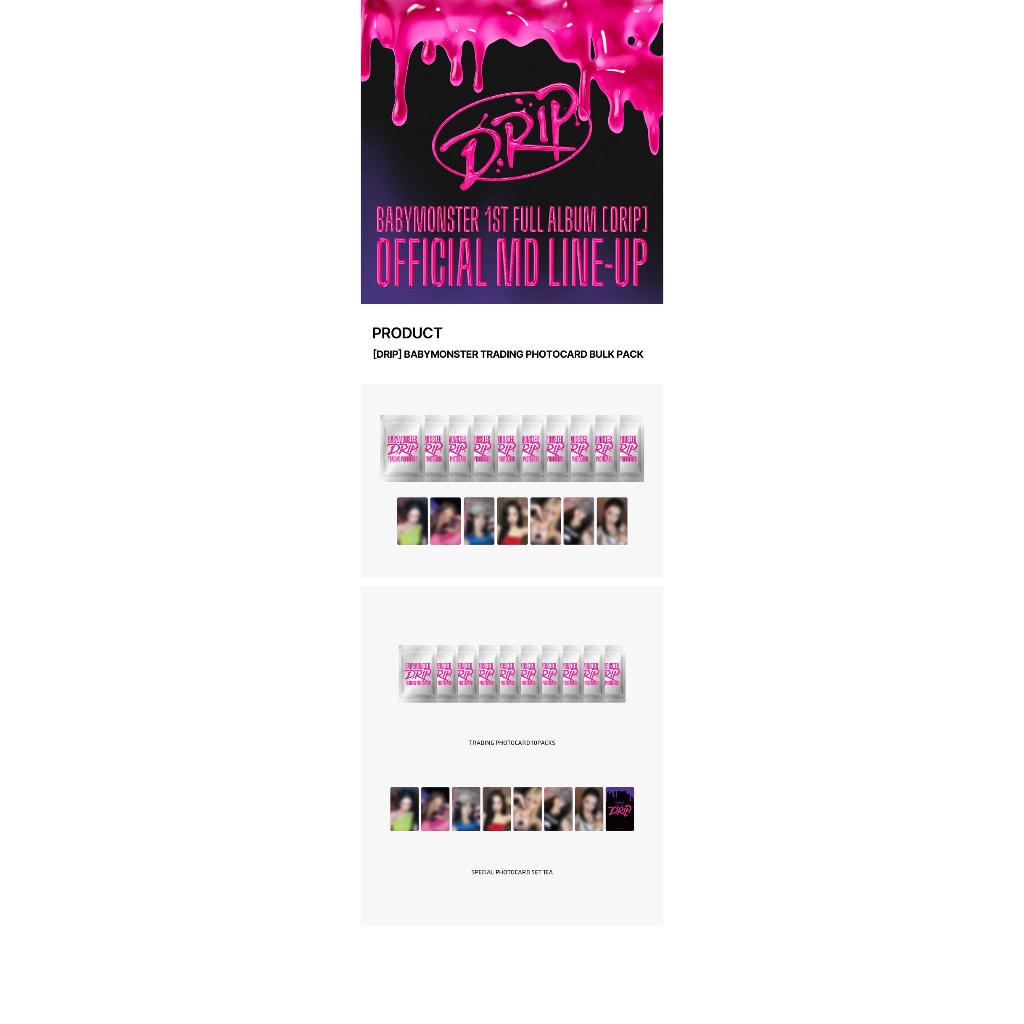 [DRIP] BABYMONSTER TRADING PHOTOCARD BULK PACK