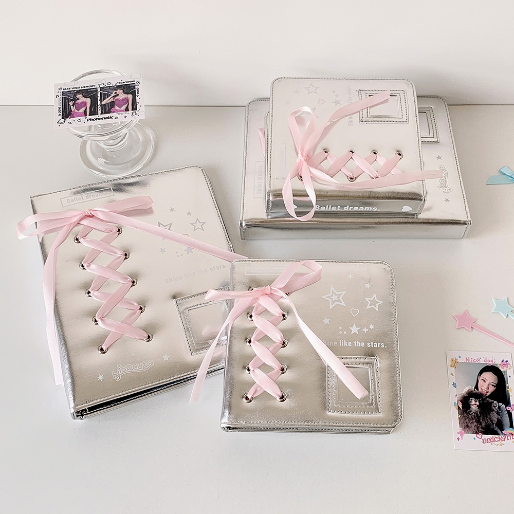 Binder da bóng cột nơ size A5, A7 dễ thương