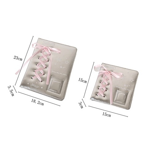 Binder da bóng cột nơ size A5, A7 dễ thương