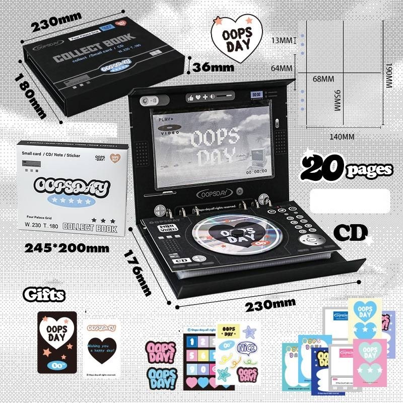 Binder Rosy Posy retro DVD kích thước A5 18x20cm, có sẵn 20 sheet đựng card