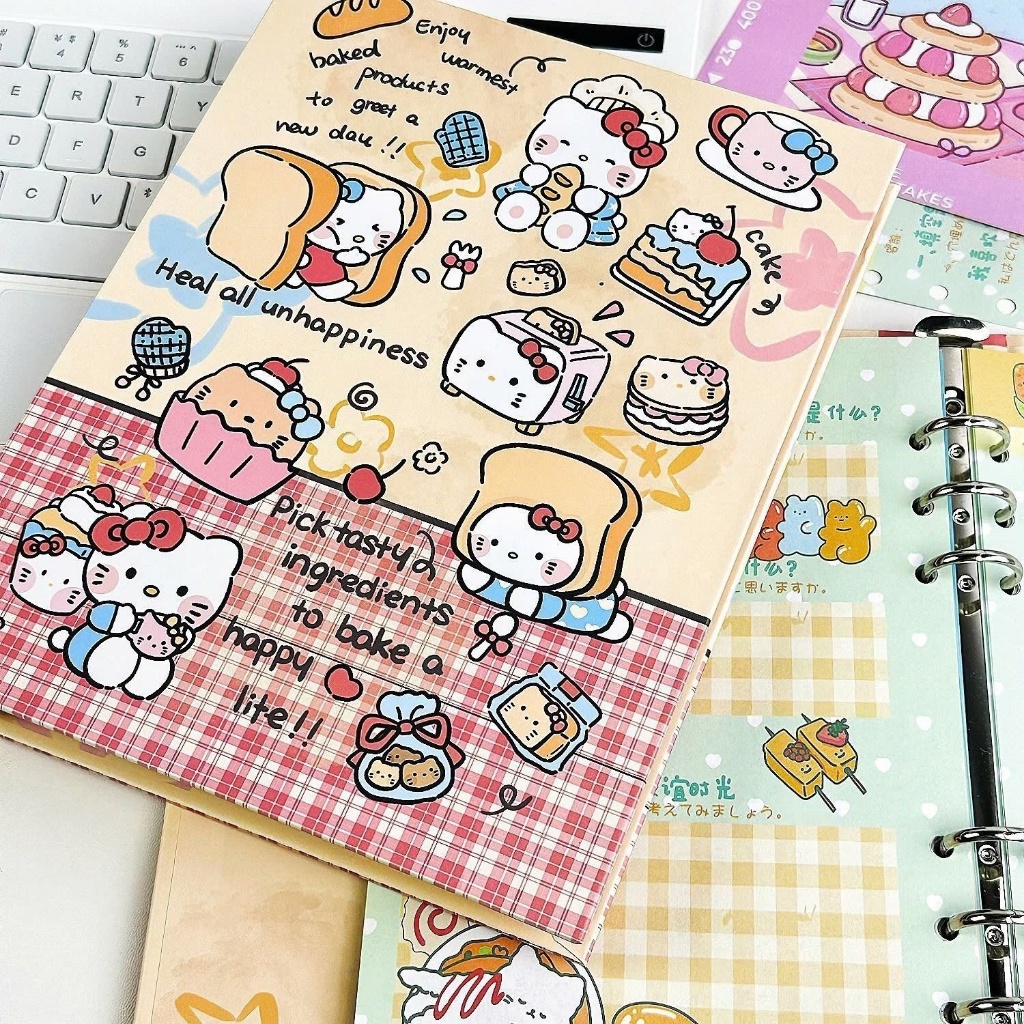 Binder, bìa album ảnh, bìa sổ còng A5 đựng ảnh, giấy viết bánh mì kẹp dễ thương