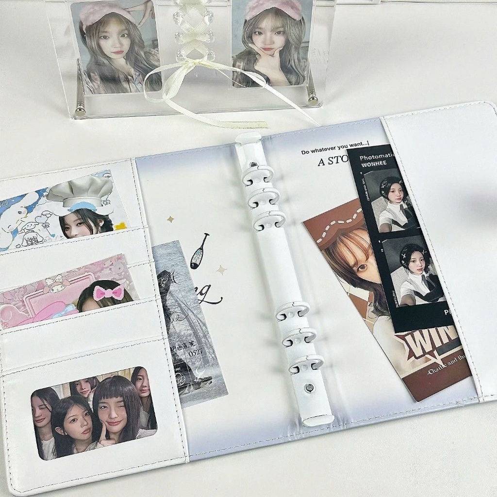 Binder, bìa album ảnh, bìa sổ còng A5 da tổng hợp đựng ảnh, giấy viết cổ tích