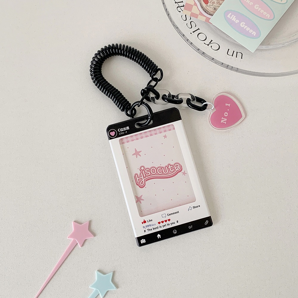 Túi đựng thẻ ảnh, holder photocard social, charm trái tim