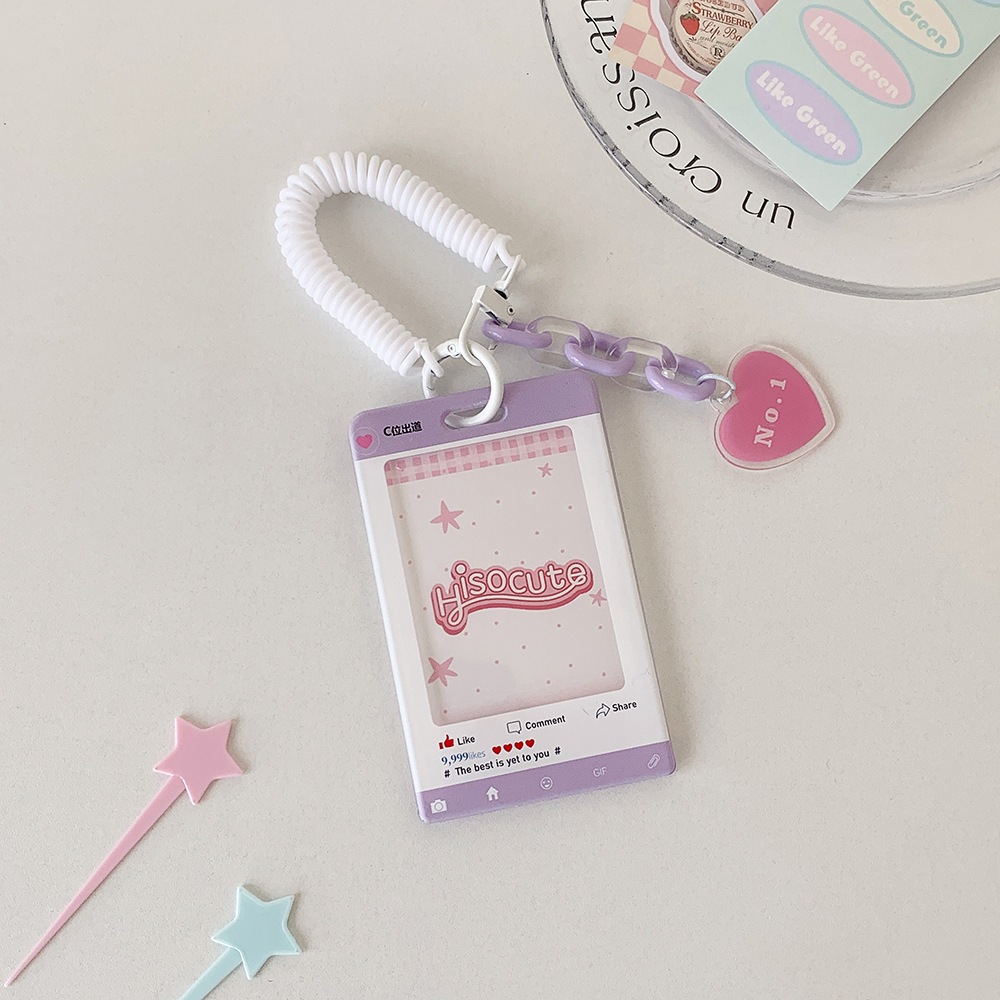 Túi đựng thẻ ảnh, holder photocard social, charm trái tim