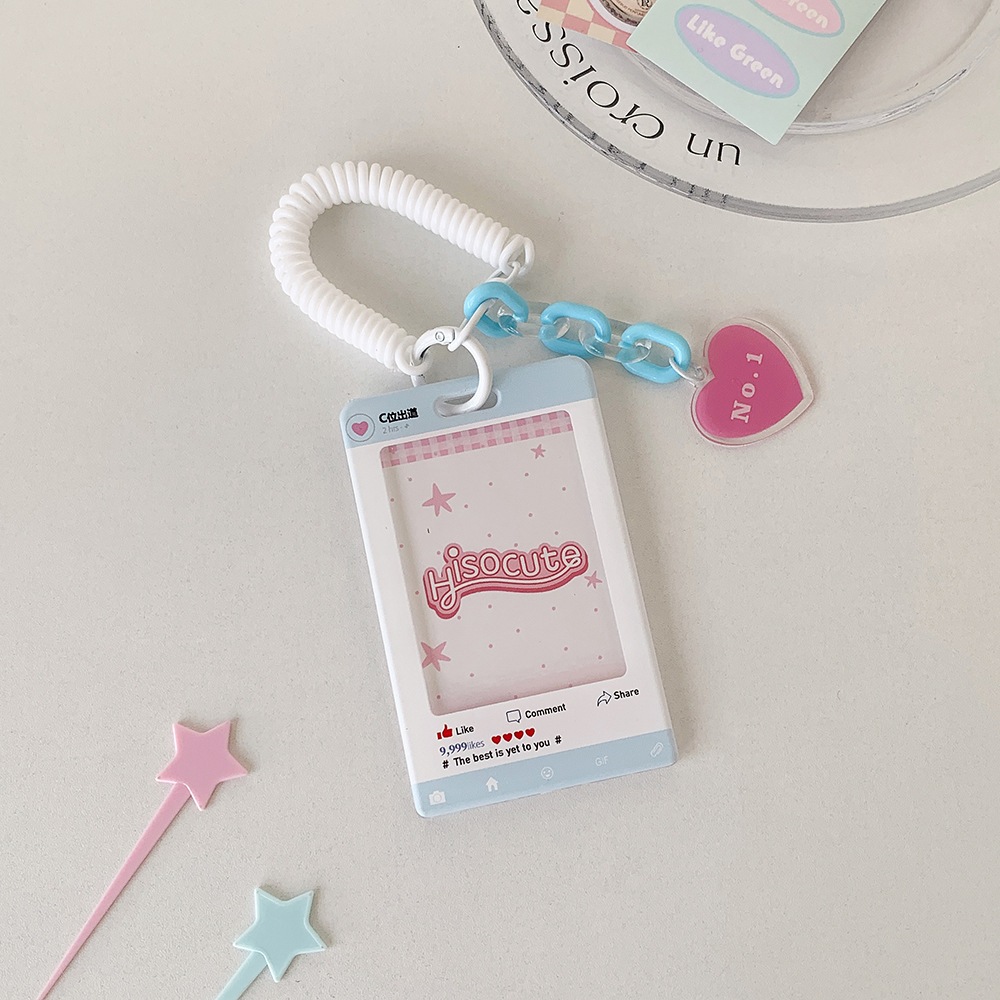 Túi đựng thẻ ảnh, holder photocard social, charm trái tim