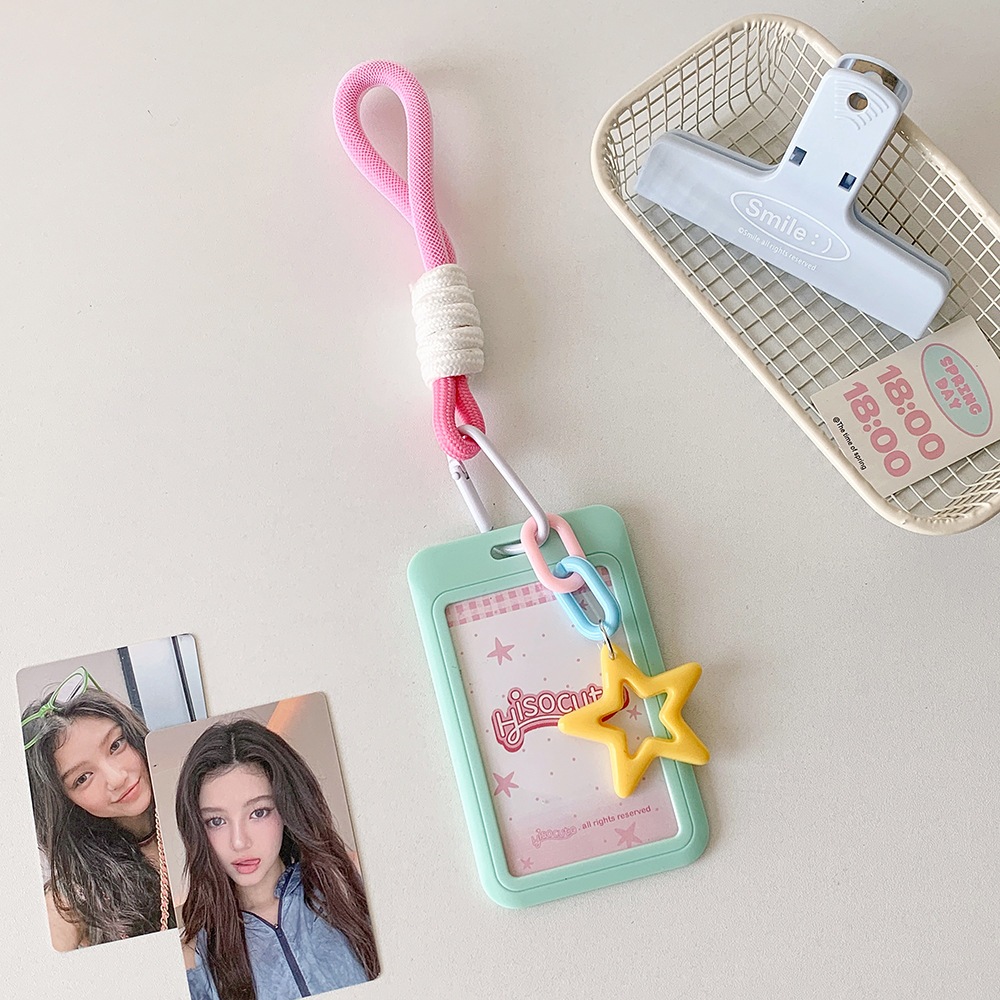 Túi đựng thẻ, holder photocard Dopamine kèm charm sao