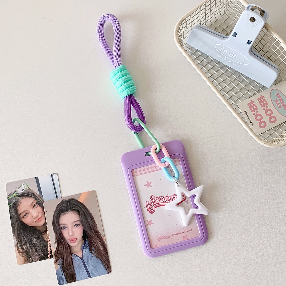Túi đựng thẻ, holder photocard Dopamine kèm charm sao