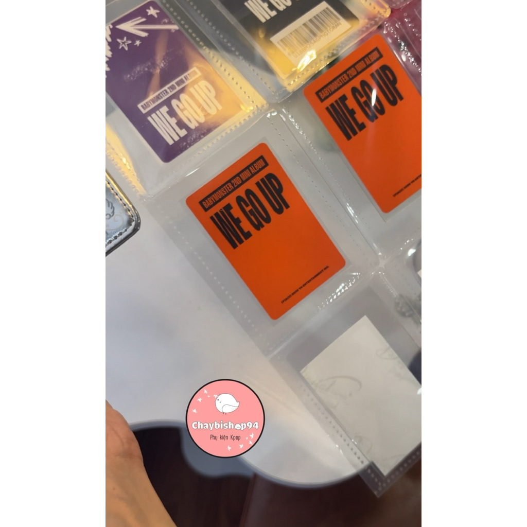 Sổ tay gấp 12 ô đựng thẻ ảnh, binder gấp da bạc lấp lánh giá trị cao