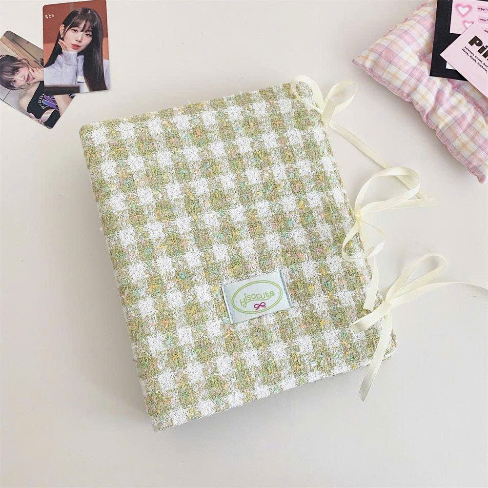 Binder dạ caro size A5 cột nơ