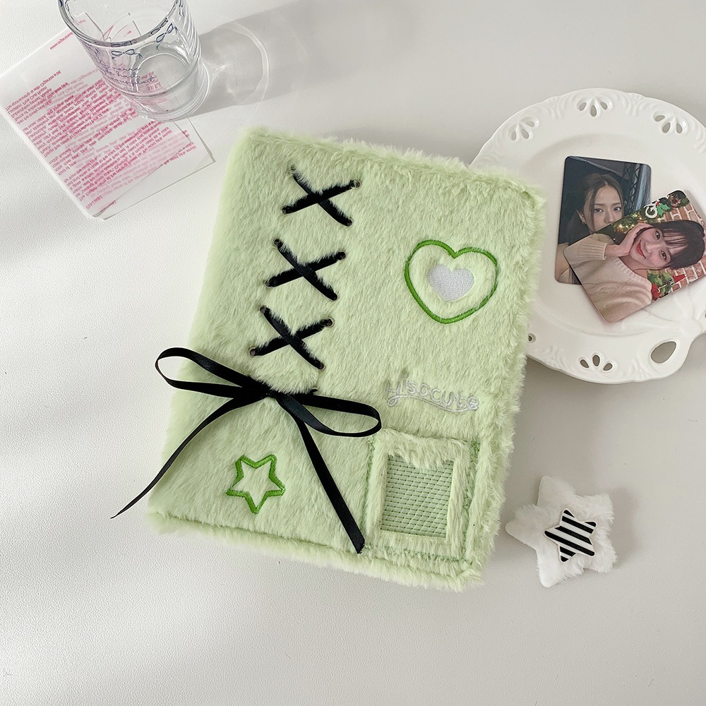 Binder, album ảnh lông nhung A5 Soft Ribbon có dây nơ