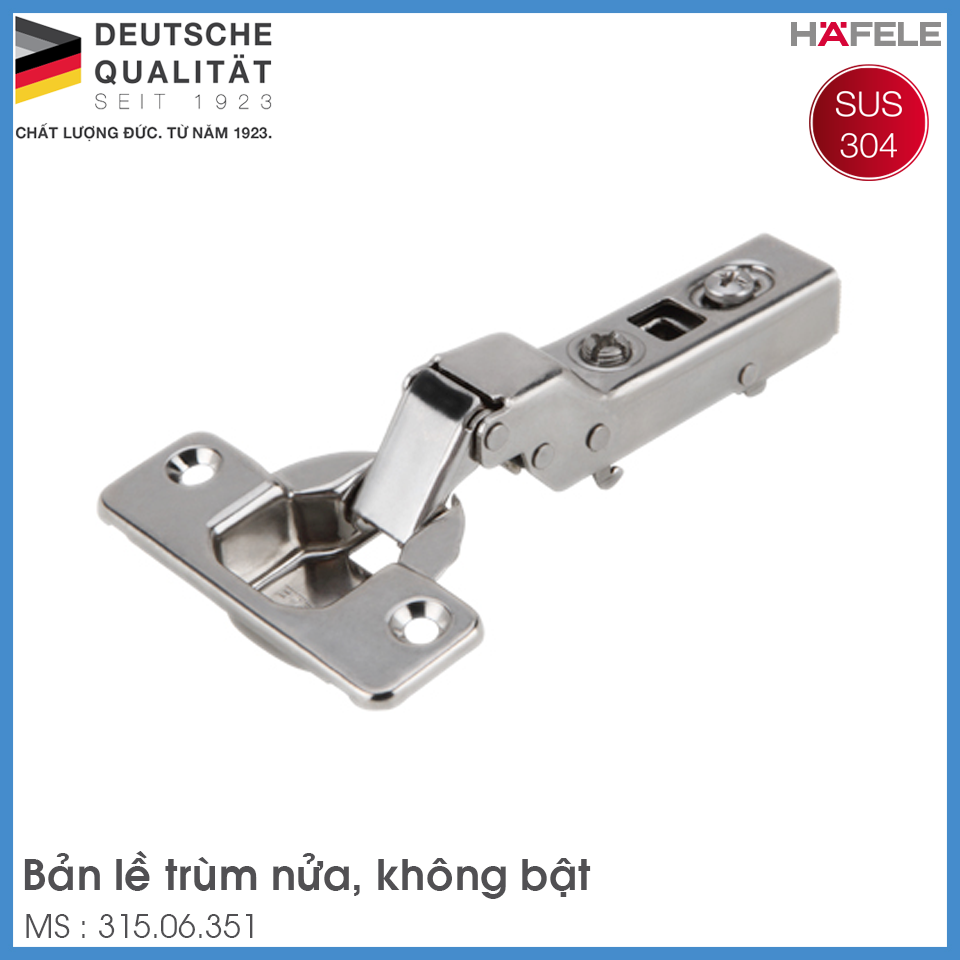 Bản Lề Trùm Nửa Metalla SM 110º Hafele 315.06.351