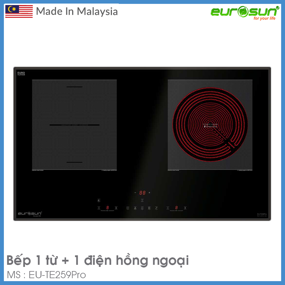 Bếp Điện Từ Âm 2 Vùng Nấu Eurosun EU-TE259Pro
