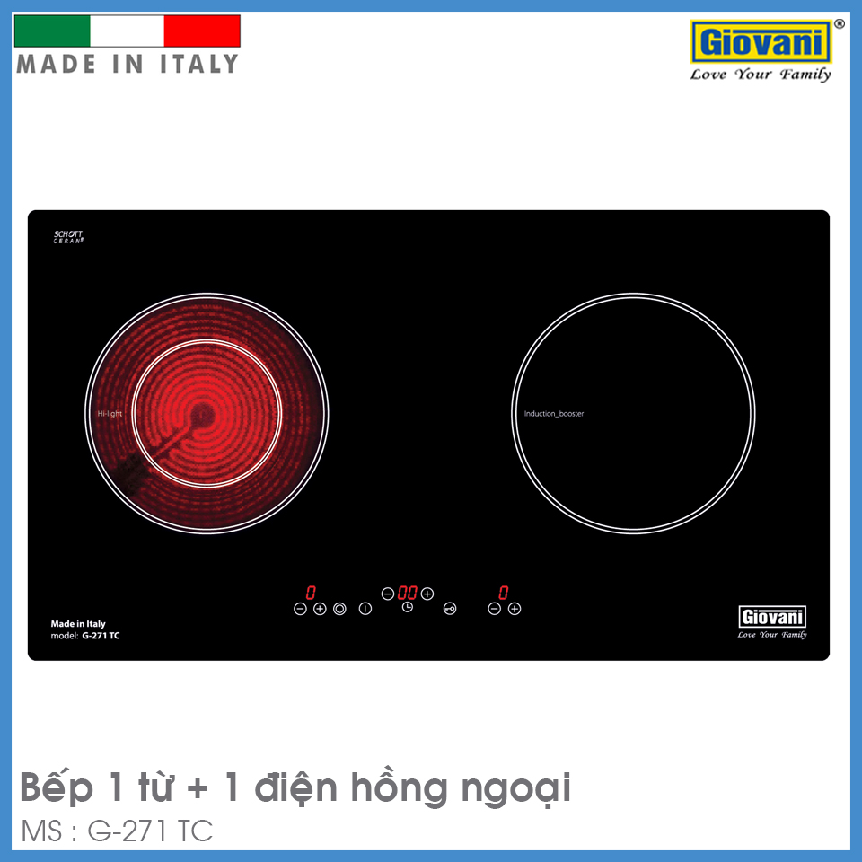 Bếp Từ Kết Hợp Hồng Ngoại Giovani G-271 TC
