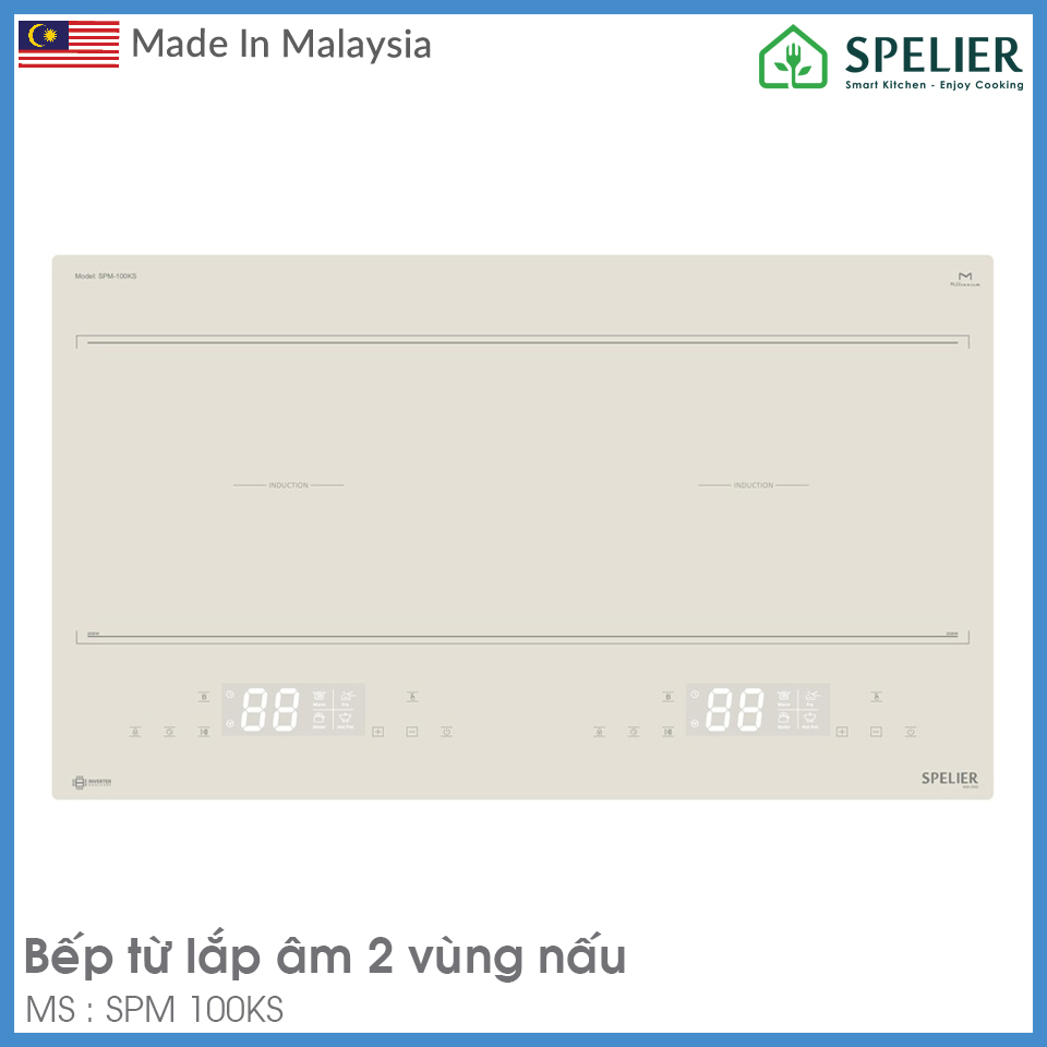 Bếp Từ Đôi Lắp Âm Spider SPM 100KS