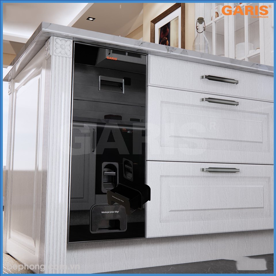 Thùng Gạo Mặt Kính Đen 250mm Garis GR06.25B